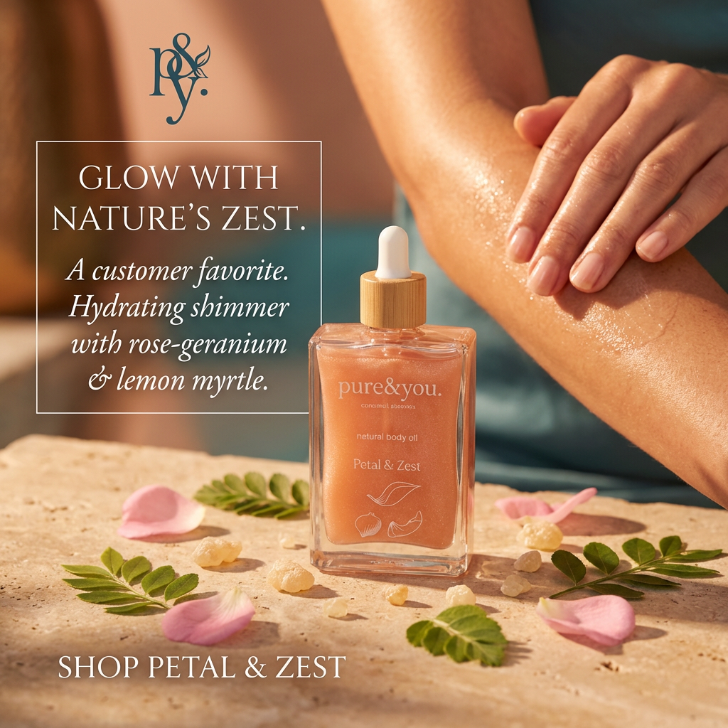 Petal & Zest. Natural Body Oil.